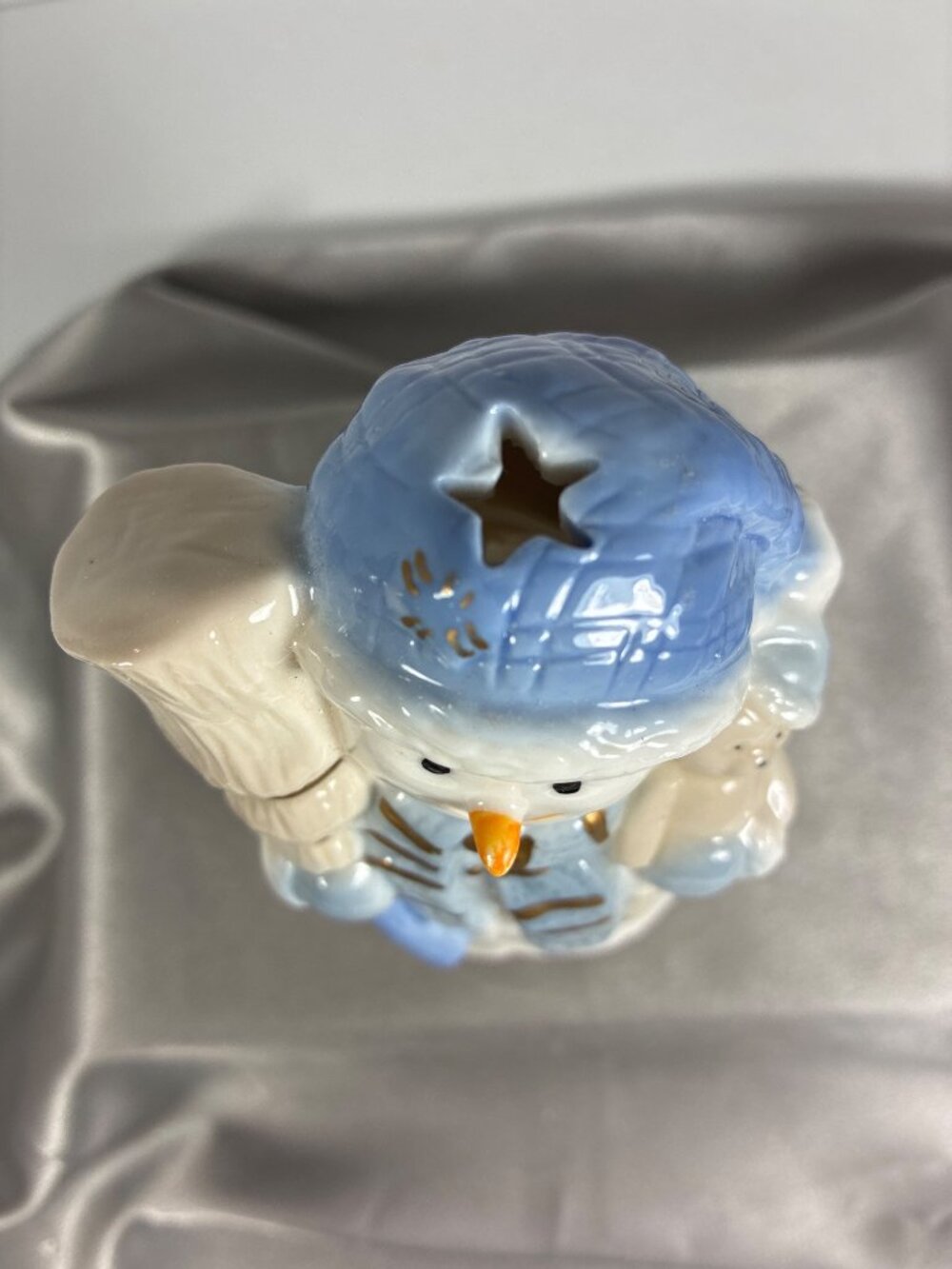 Ceramic Snowman Christmas Tea Light Holder - Picture 6 of 8